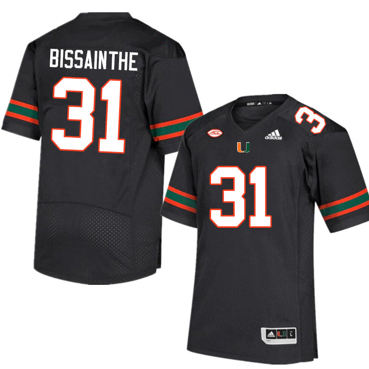 Men #31 Wesley Bissainthe Miami Hurricanes College Football Jerseys Sale-Black